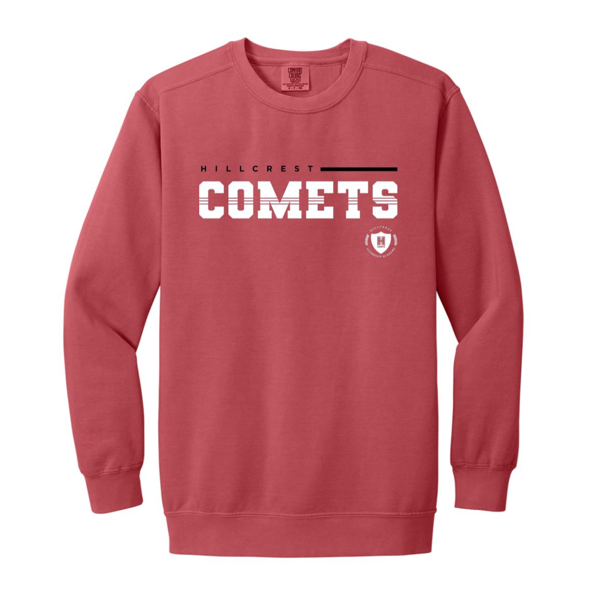 Hillcrest Comets - Garment-Dyed Adult Crewneck Sweatshirt