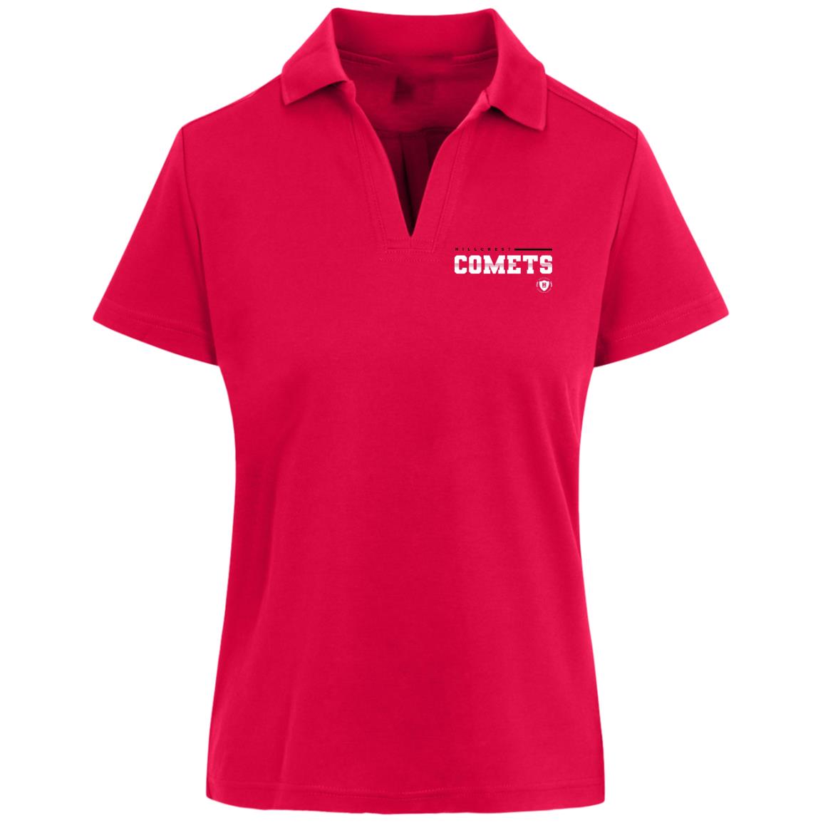 Hillcrest Comets - CrownLux Womens Plaited Polo