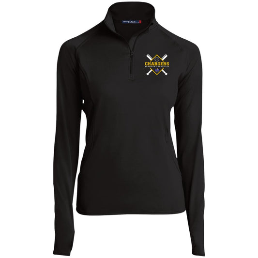 Chargers Softball - Ladies' 1/2 Zip Performance Pullover