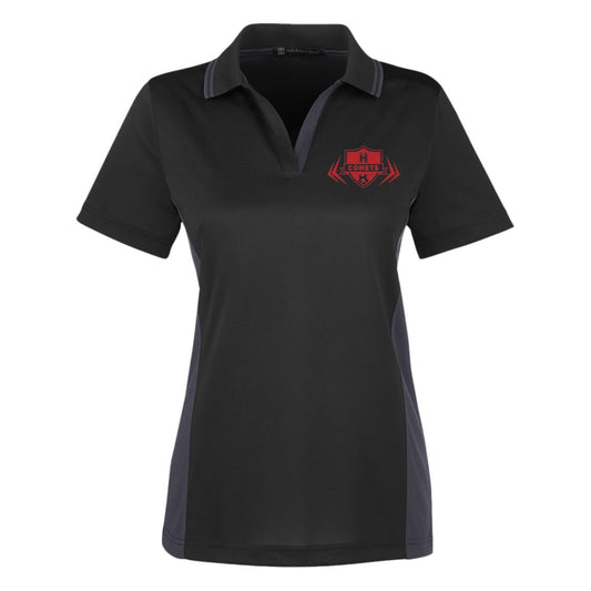 Comet Girls Soccer - Harriton Womens Colorblock Polo