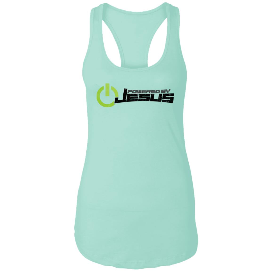 Powered by Jesus - Ladies Ideal Racerback Tank