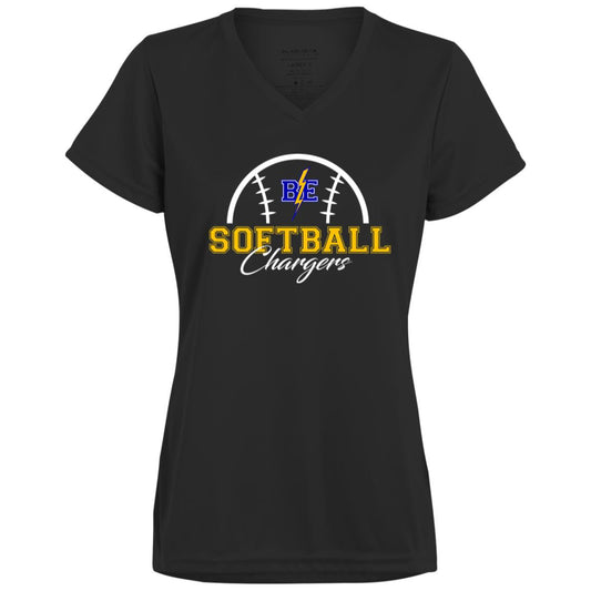 Chargers Softball - Ladies’ Moisture-Wicking V-Neck Tee