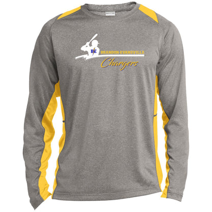 Chargers Baseball - Long Sleeve Heather Colorblock Performance Tee