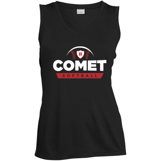 Comet Softball - Ladies' Sleeveless V-Neck Performance Tee