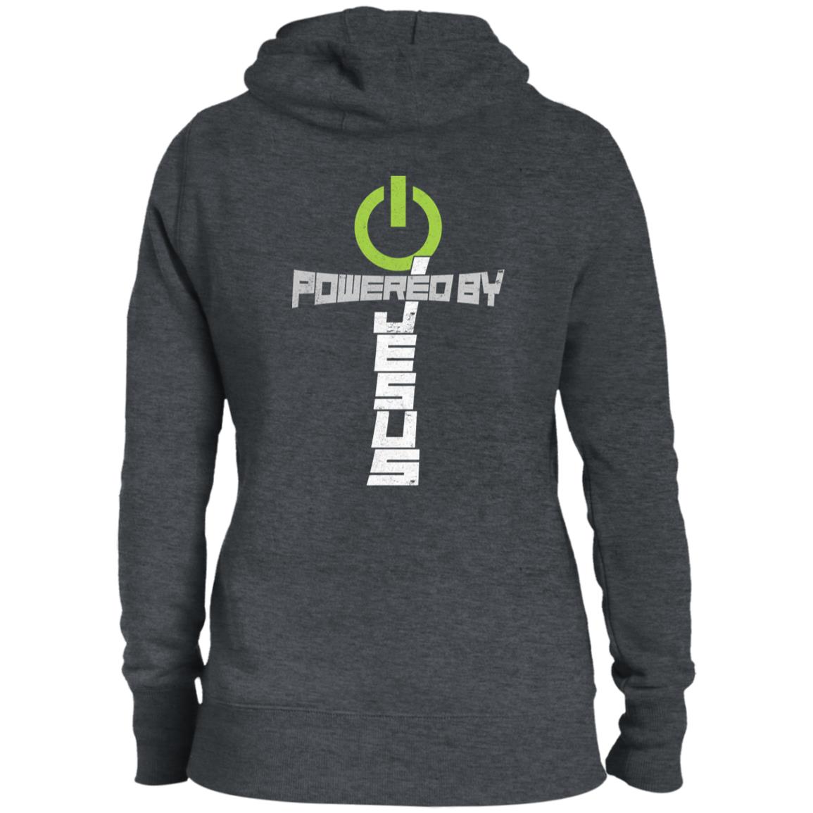 Powered by Jesus - Ladies' Pullover Hooded Sweatshirt