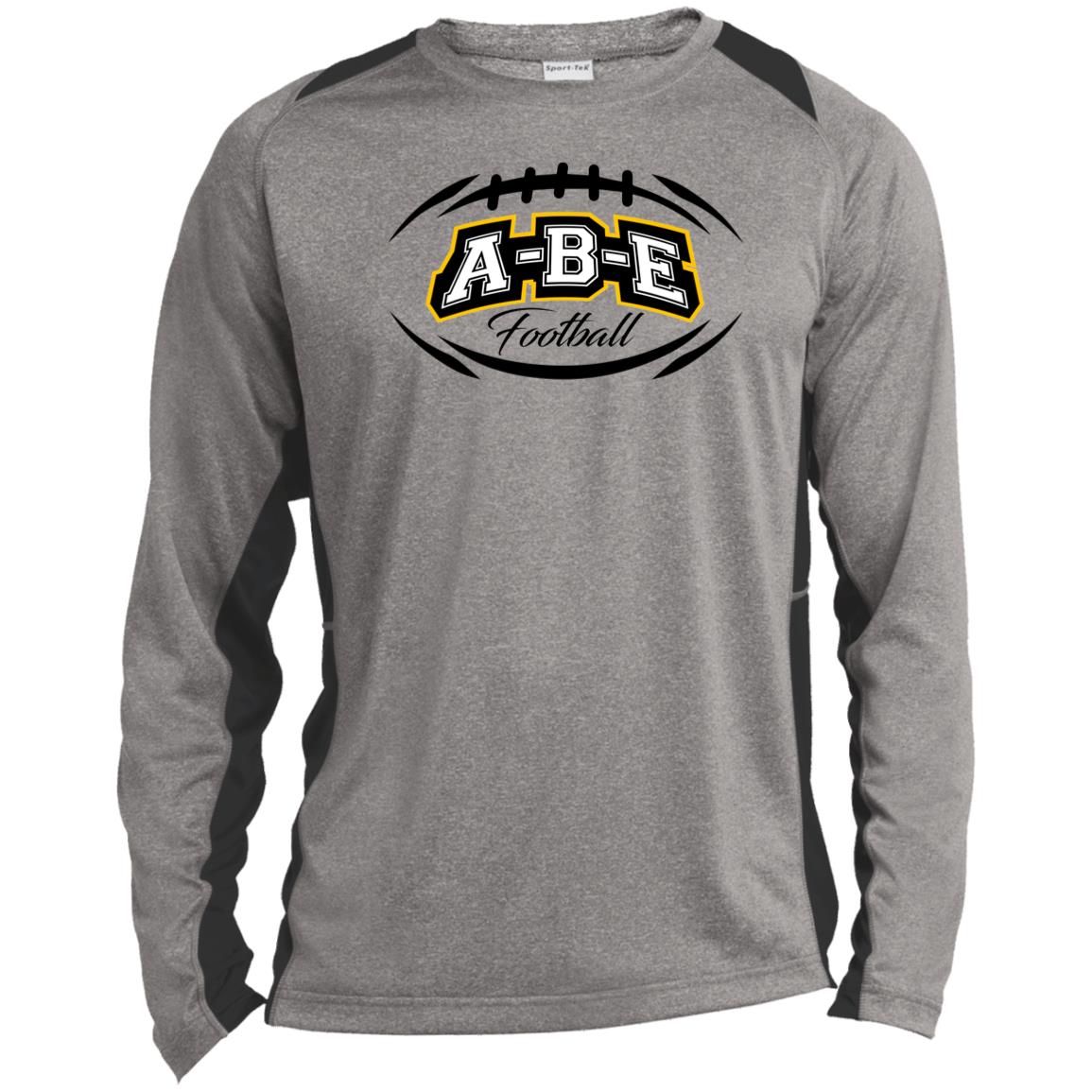 A-B-E Football - Long Sleeve Heather Colorblock Performance Tee