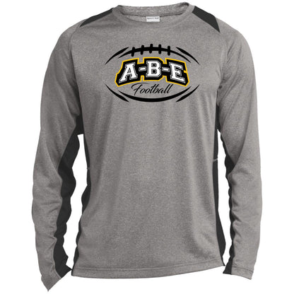 A-B-E Football - Long Sleeve Heather Colorblock Performance Tee