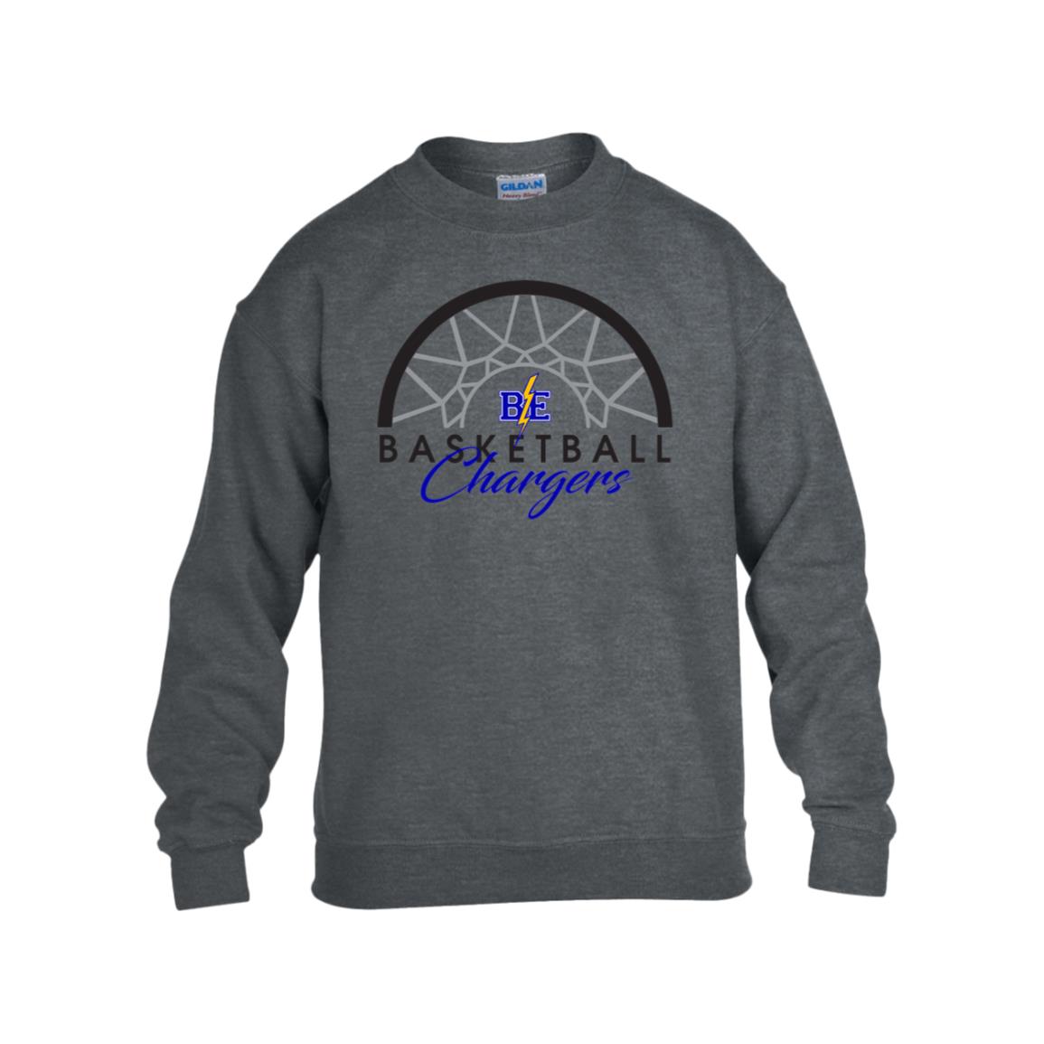 Chargers Basketball - Kids Heavy Blend Fleece Crew