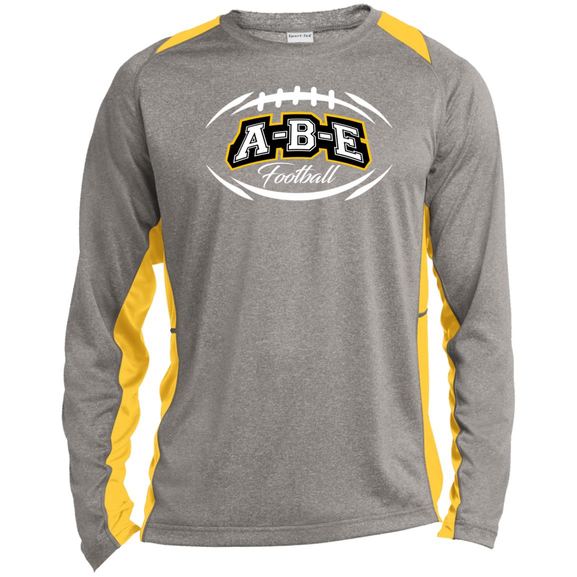 A-B-E Football - Long Sleeve Heather Colorblock Performance Tee