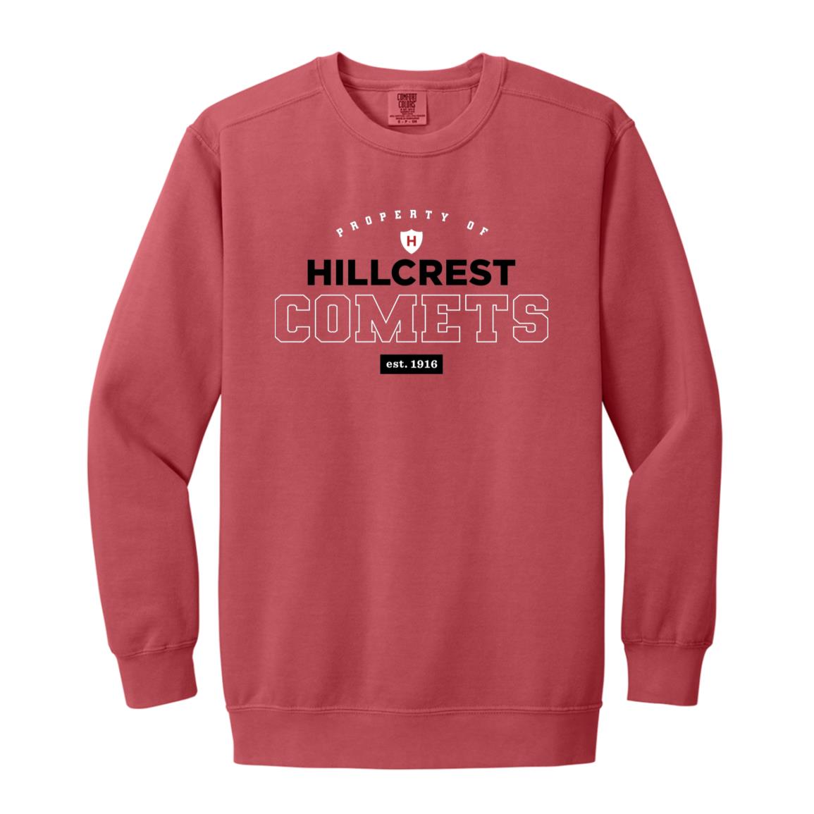 Hillcrest Comets - Garment-Dyed Adult Crewneck Sweatshirt