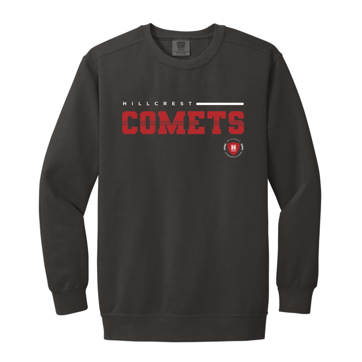 Hillcrest Comets - Garment-Dyed Adult Crewneck Sweatshirt