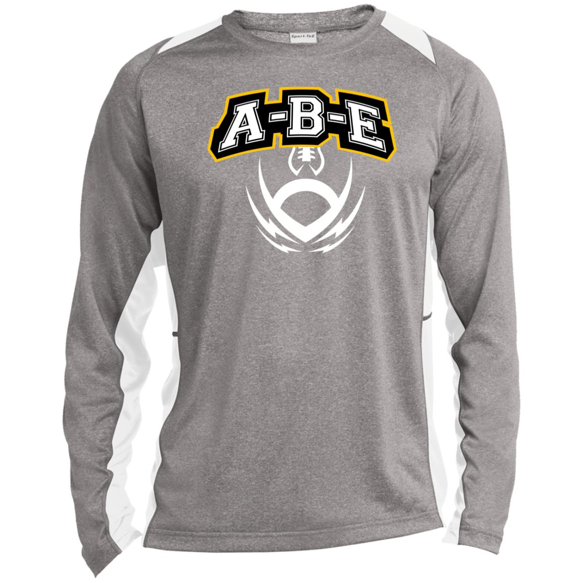 A-B-E Football - Long Sleeve Heather Colorblock Performance Tee