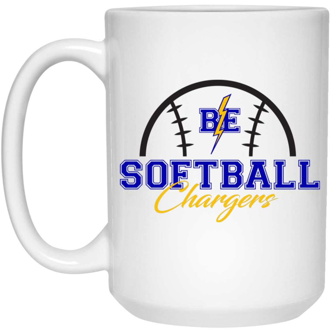 Chargers Softball - 15oz White Mug