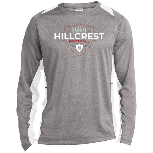 Comet Football - Long Sleeve Heather Colorblock Performance Tee