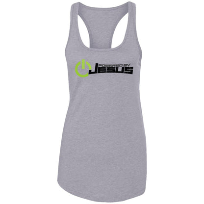 Powered by Jesus - Ladies Ideal Racerback Tank