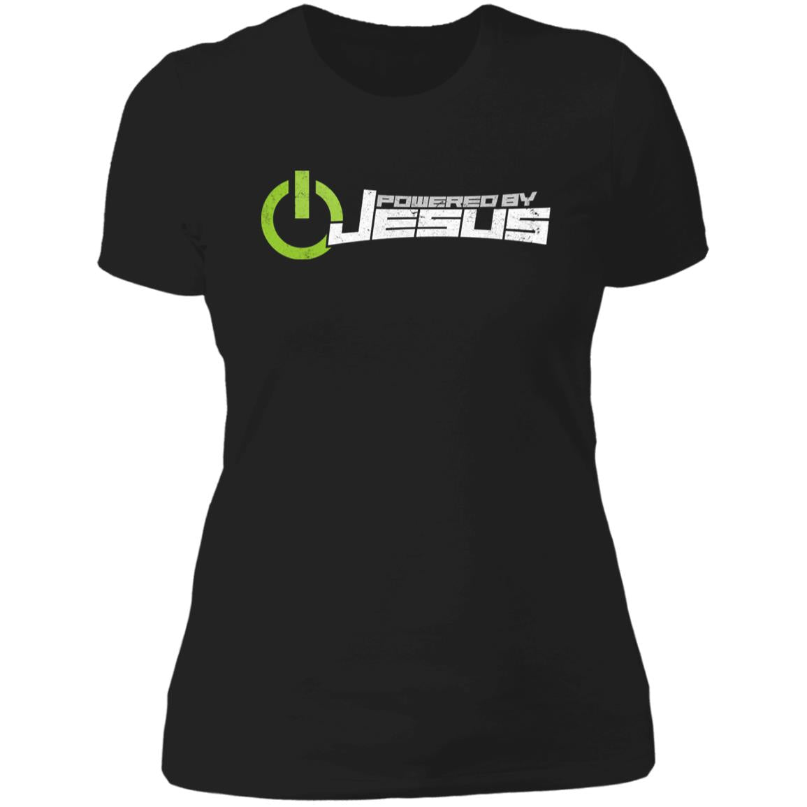 Powered by Jesus - Ladies' Boyfriend T-Shirt