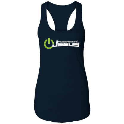 Powered by Jesus - Ladies Ideal Racerback Tank