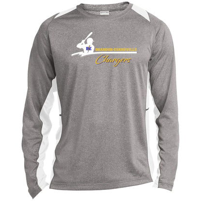 Chargers Baseball - Long Sleeve Heather Colorblock Performance Tee