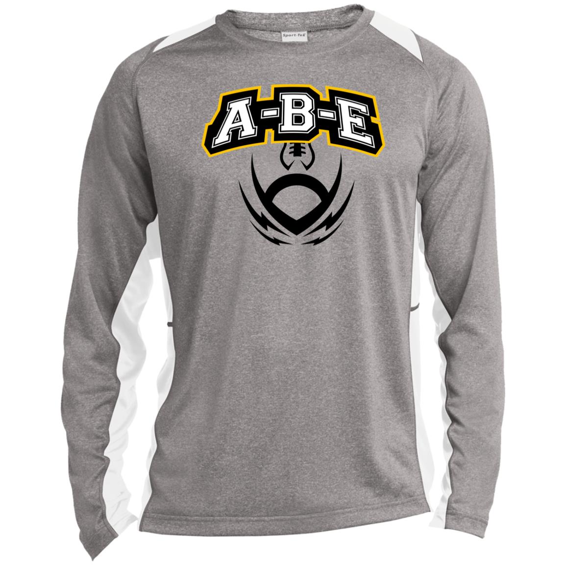 A-B-E Football - Long Sleeve Heather Colorblock Performance Tee