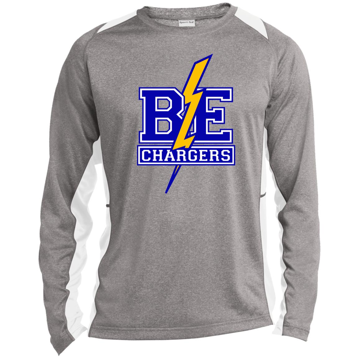 Chargers - Long Sleeve Heather Colorblock Performance Tee