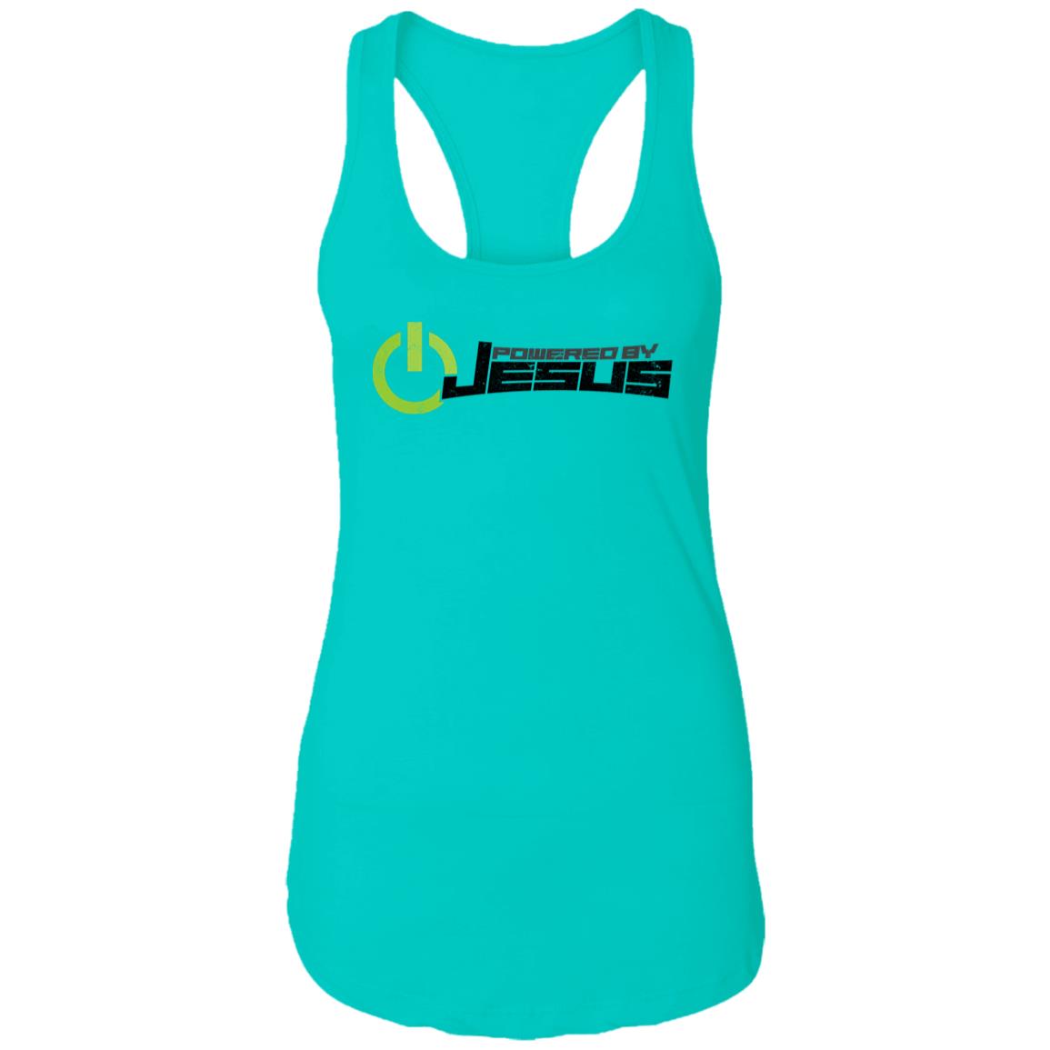 Powered by Jesus - Ladies Ideal Racerback Tank