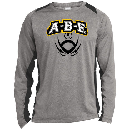 A-B-E Football - Long Sleeve Heather Colorblock Performance Tee