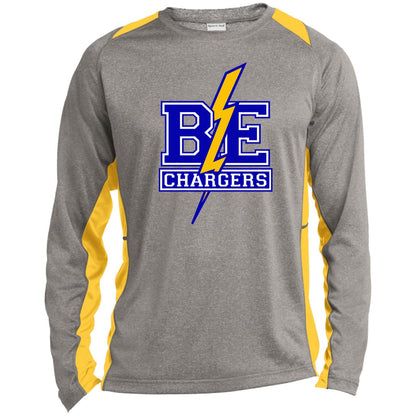 Chargers - Long Sleeve Heather Colorblock Performance Tee