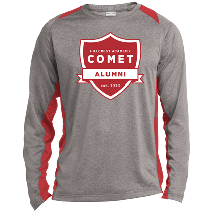 Comet Alumni - Long Sleeve Heather Colorblock Performance Tee