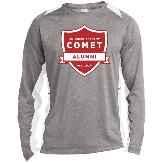 Comet Alumni - Long Sleeve Heather Colorblock Performance Tee