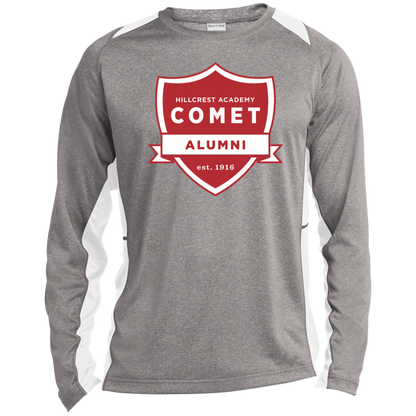 Comet Alumni - Long Sleeve Heather Colorblock Performance Tee