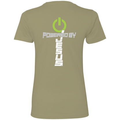 Powered by Jesus - Ladies' Boyfriend T-Shirt