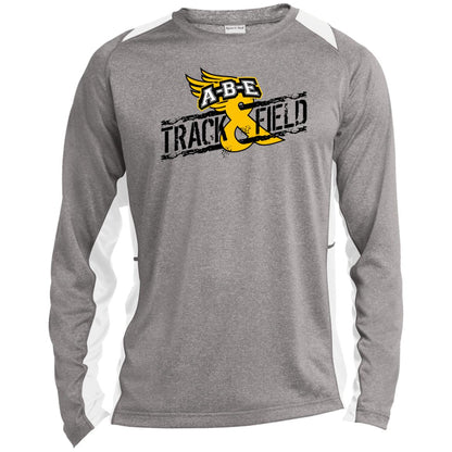 A-B-E Track & Field - Long Sleeve Heather Colorblock Performance Tee