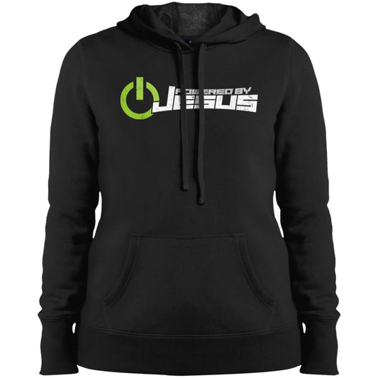 Powered by Jesus - Ladies' Pullover Hooded Sweatshirt