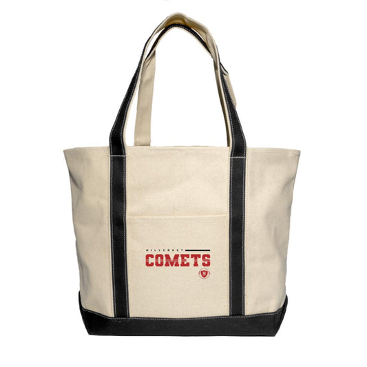 Hillcrest Comets - XL Cotton Canvas Boat Tote