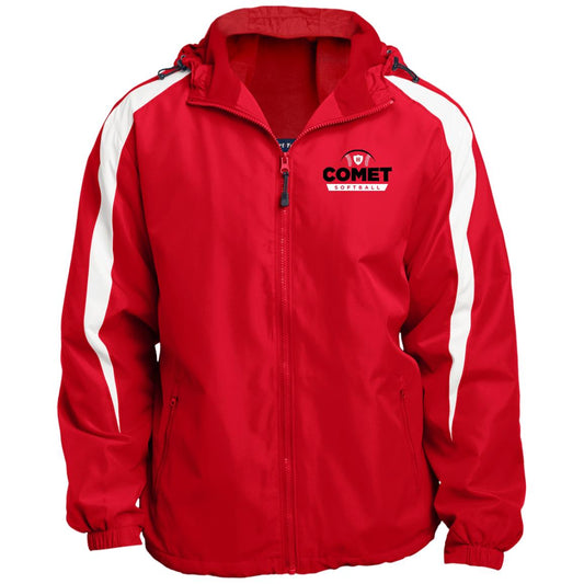 Comet Softball - Fleece Lined Colorblock Hooded Jacket