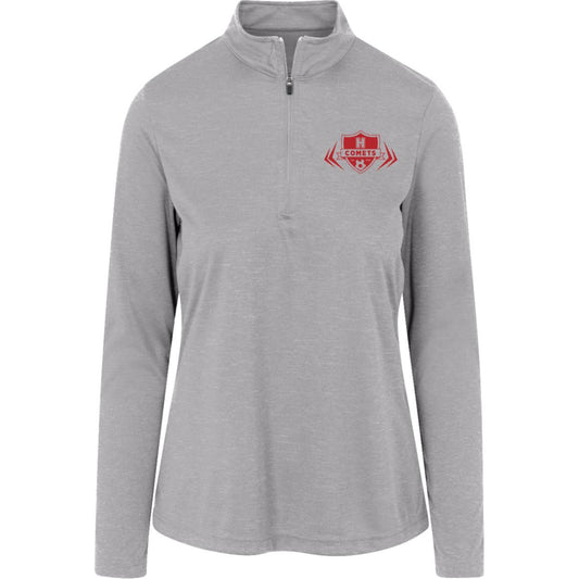 Comet Girls Soccer - Womens Heather Quarter Zip