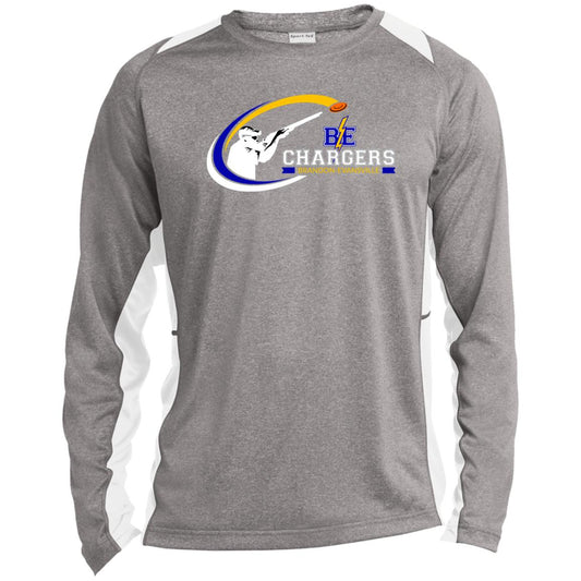 Chargers Trapshooting - Long Sleeve Heather Colorblock Performance Tee