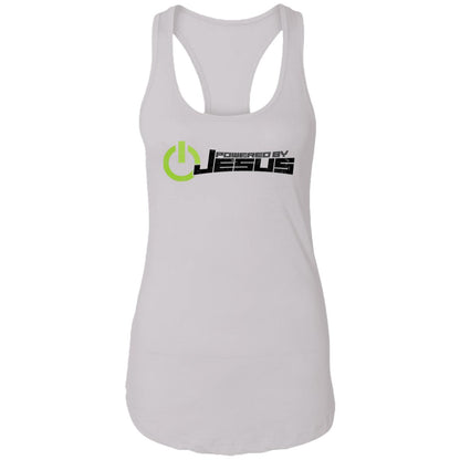 Powered by Jesus - Ladies Ideal Racerback Tank