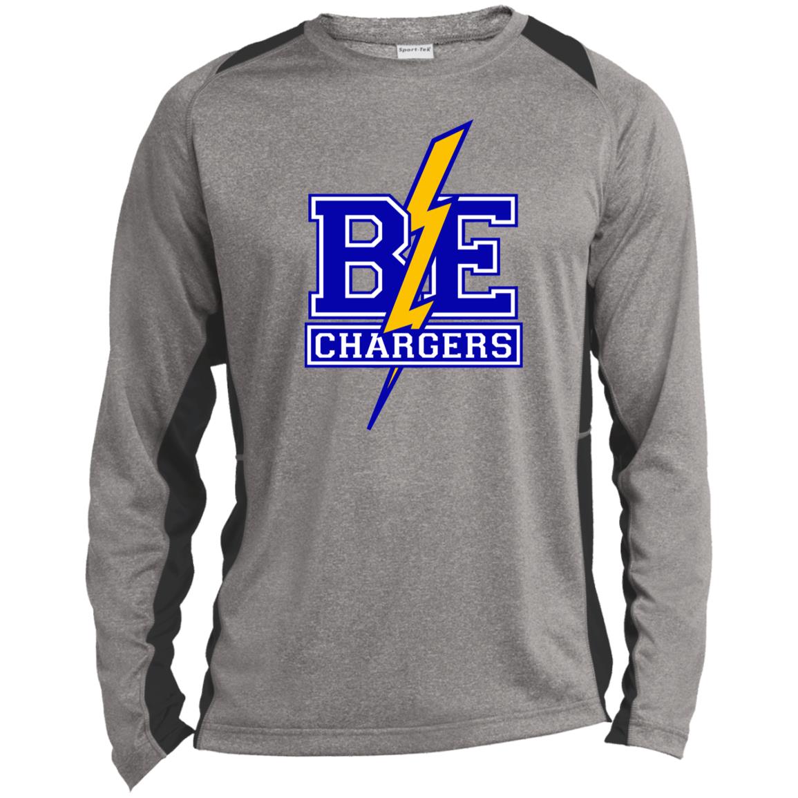 Chargers - Long Sleeve Heather Colorblock Performance Tee