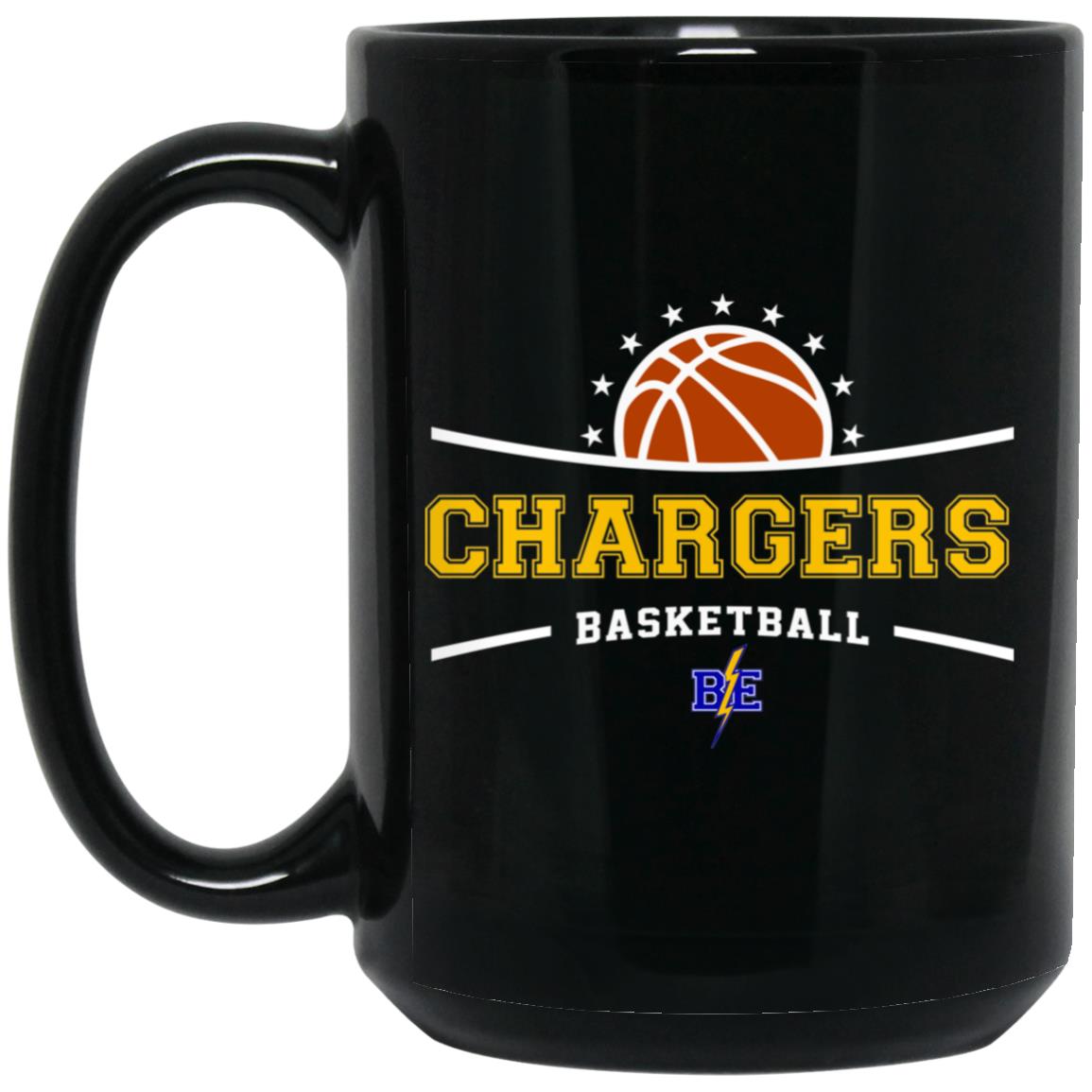 Chargers Basketball - 15oz Black Mug