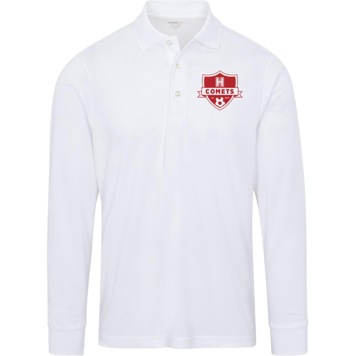 Comet Boys Soccer - Mens Pinnacle Long Sleeve Pique Polo