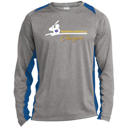 Chargers Baseball - Long Sleeve Heather Colorblock Performance Tee