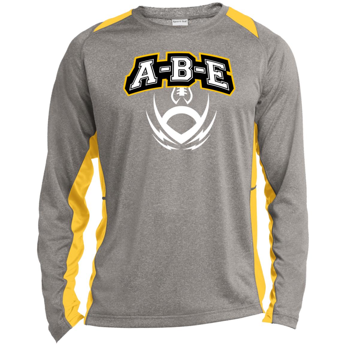 A-B-E Football - Long Sleeve Heather Colorblock Performance Tee