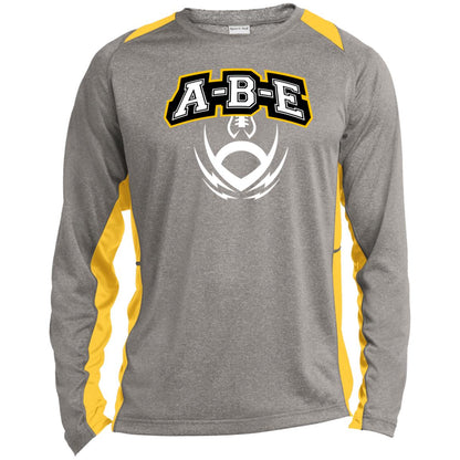 A-B-E Football - Long Sleeve Heather Colorblock Performance Tee