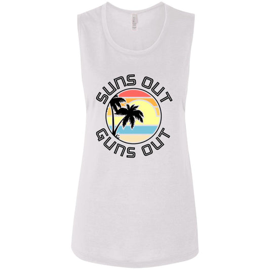 Suns Out Guns Out - Ladies' Flowy Muscle Tank