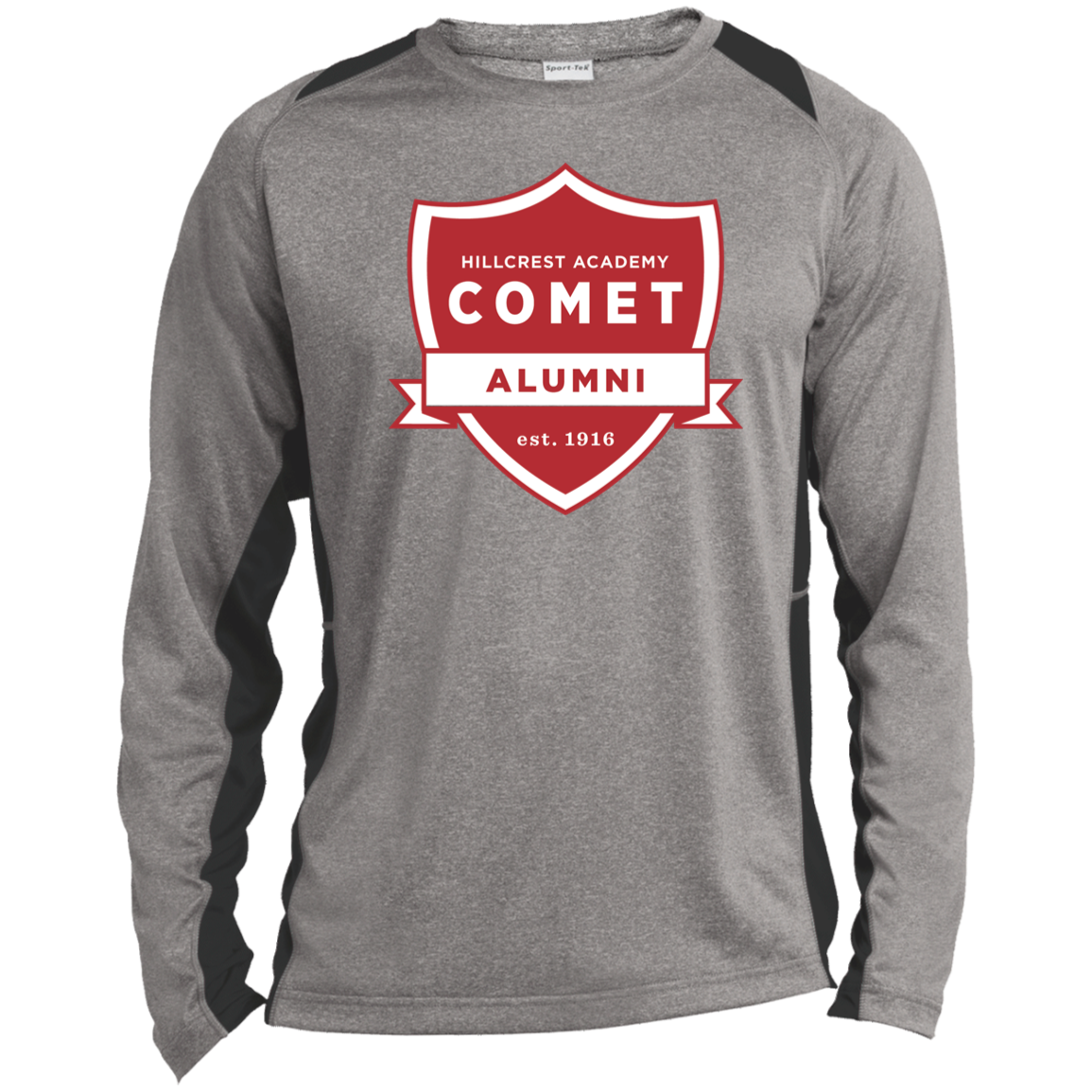 Comet Alumni - Long Sleeve Heather Colorblock Performance Tee