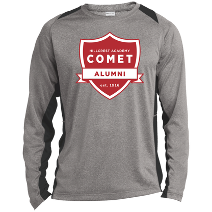 Comet Alumni - Long Sleeve Heather Colorblock Performance Tee