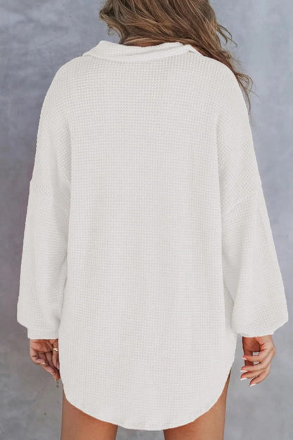 Half Button Long Sleeve Sweatshirt