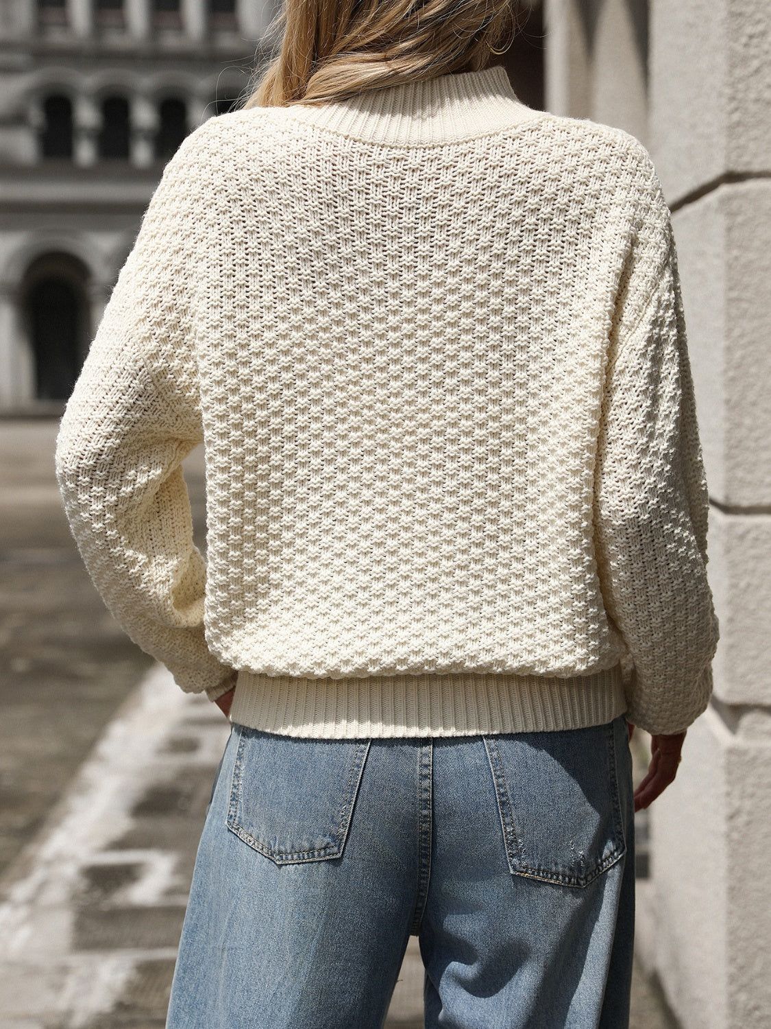 Mock Neck Long Sleeve Sweater