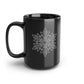 Snowflake - Black Mug, 15oz